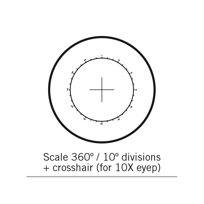 Motic Graticule 360°/10°, endast för 10X, Ø 25mm (SMZ-161)