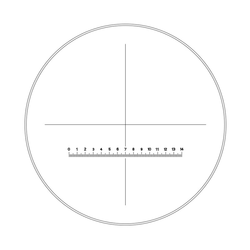Motic Okular för mätning WF10X/23mm, skala (14mm i 140 delar) och hårkors