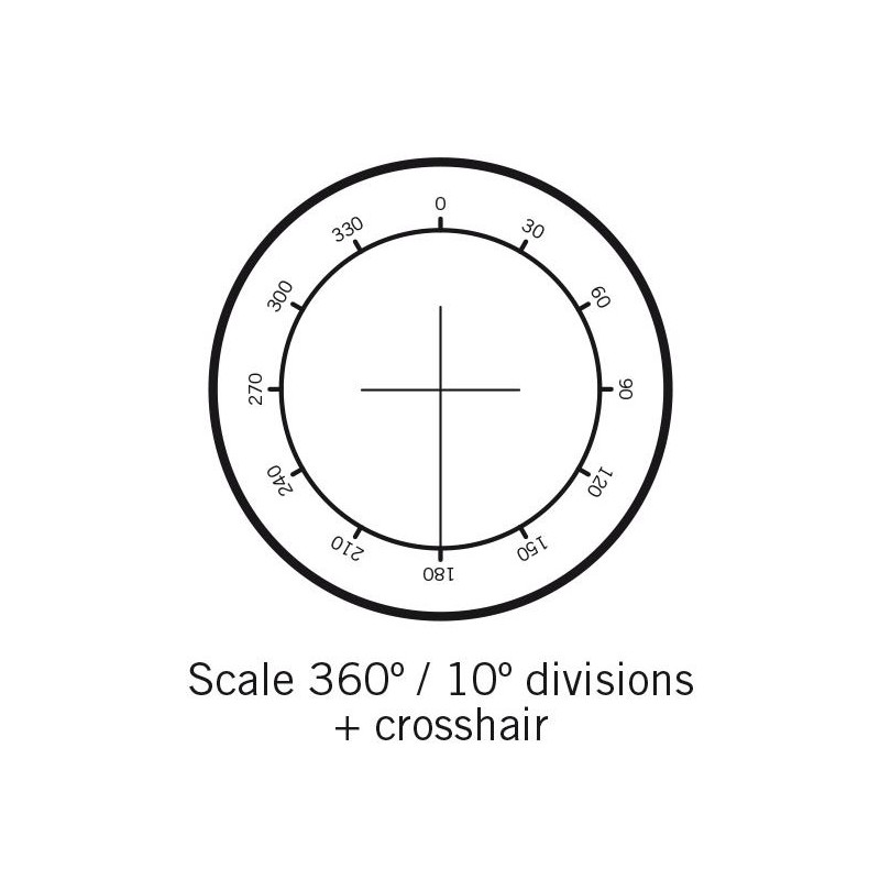 Motic Kikarsikte 360°, gradering 30° och hårkors, (Ø25mm)