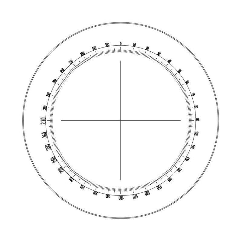 Motic Mikrometerokular WF10X/23mm, 360º, 30º gradering och hårkors