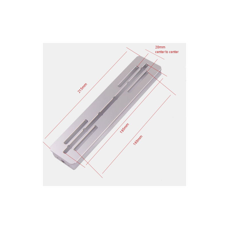ASToptics Prismaskena i Vixen-stil 215 mm med 50 mm bredd, röd