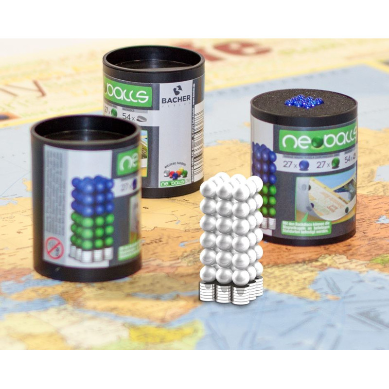 Bacher Verlag Neoballs magnetisk bollsats 54 delar silver