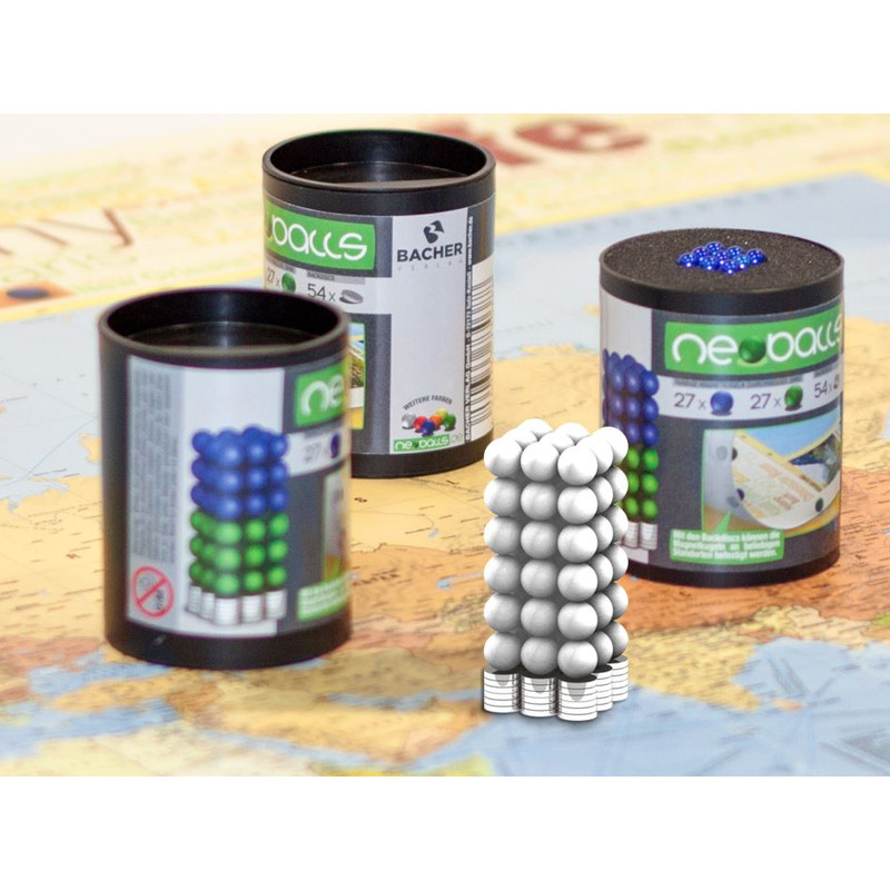 Bacher Verlag Neoballs magnetisk bollsats 54 delar vit
