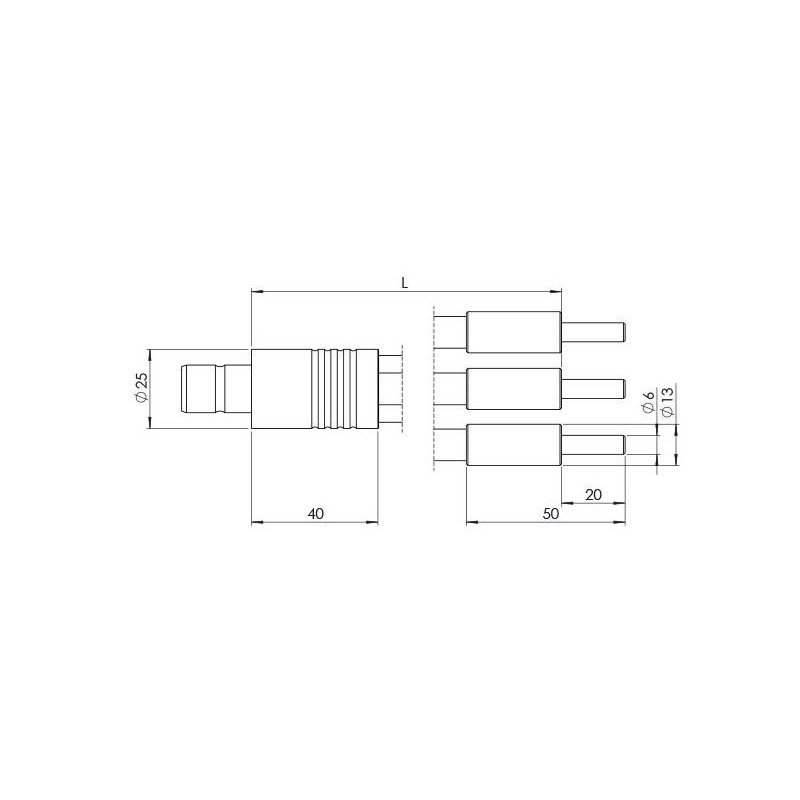 StarLight Opto-Electronics GLF3-1000-4.5, 3-armad, armlängd 1000 mm, aktiv diameter 4,5 mm