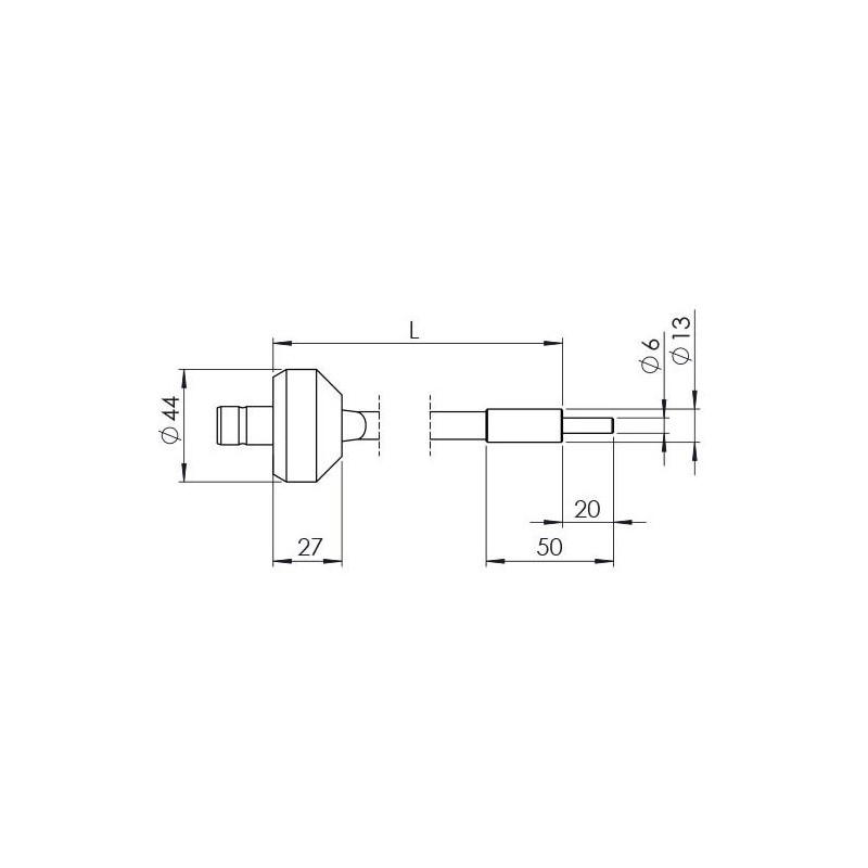 StarLight Opto-Electronics GLS1-800-4.5, 1-armad, armlängd 800 mm, aktiv diameter 4,5 mm