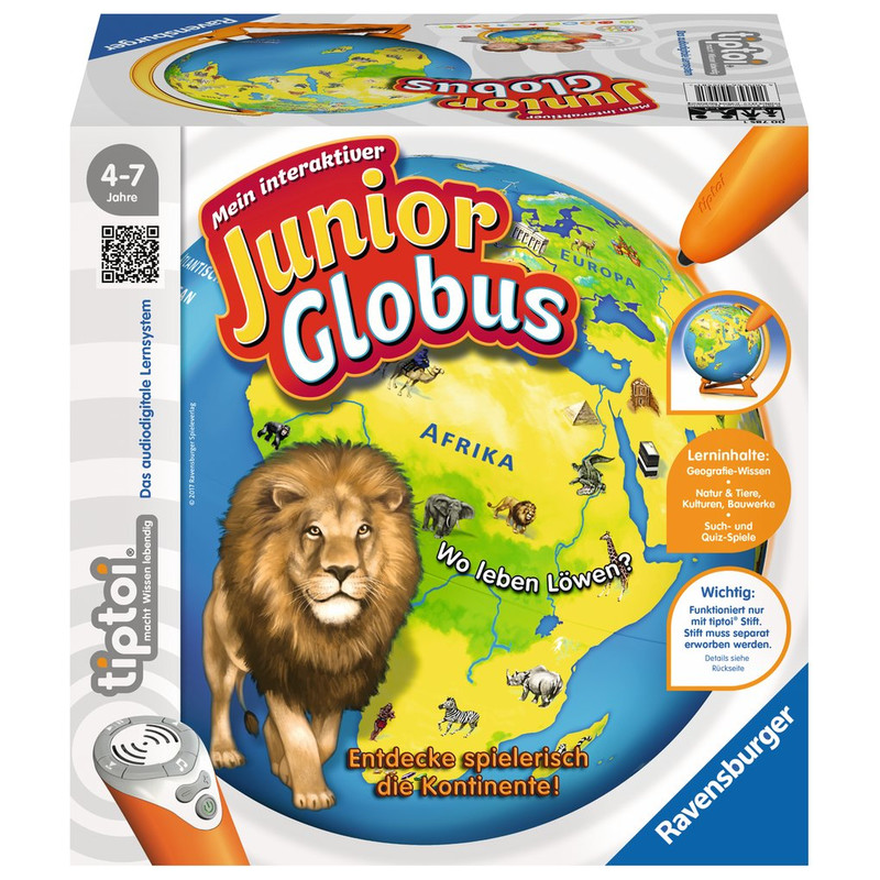 tiptoi Barnglob Interaktiv Junior jordglob 23cm