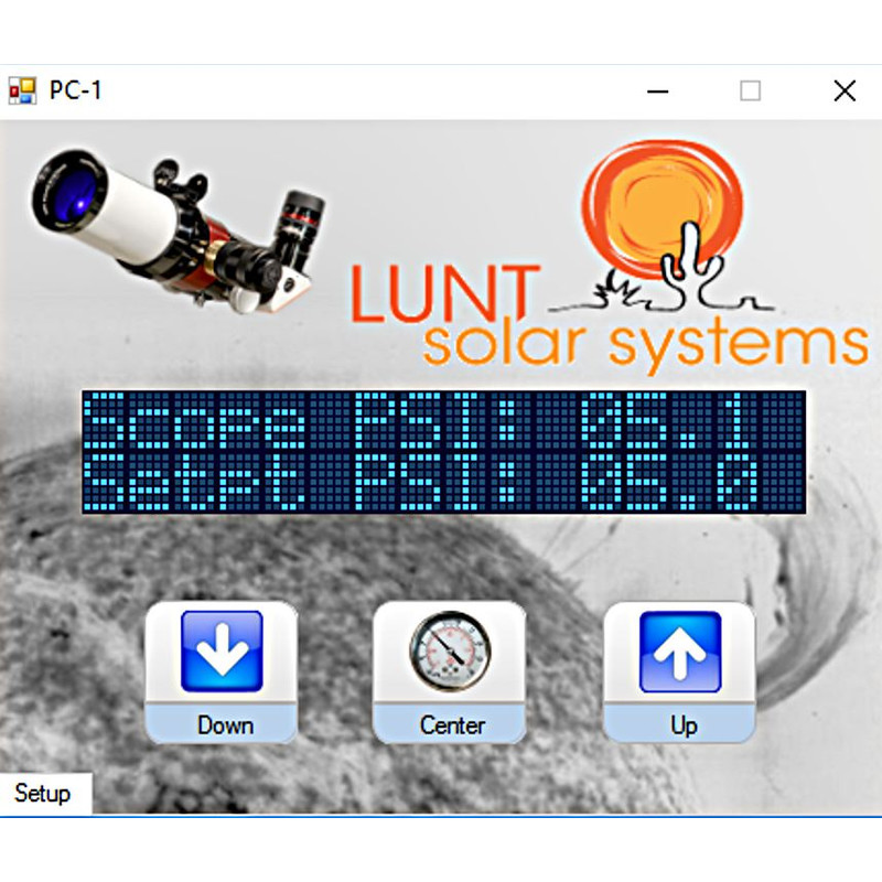 Lunt Solar Systems Styrningar för trycktuner PC-USB