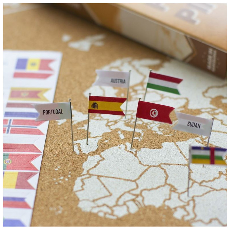 Miss Wood Världsflagga Pins Markeringsflaggor Europa 25 stycken