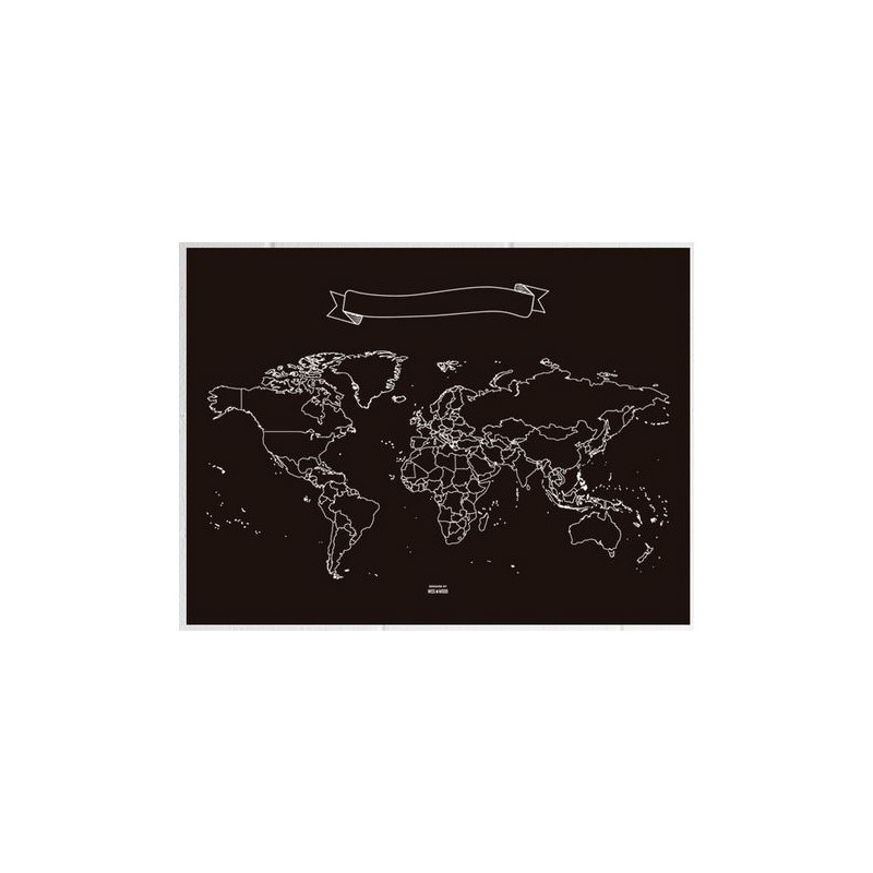 Miss Wood Världskarta Chalkboard XL