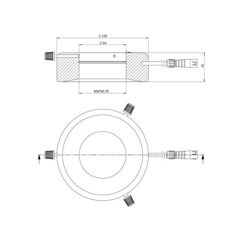 StarLight Opto-Electronics RL12-10s PW, ren vit (6 000 K), Ø 66mm