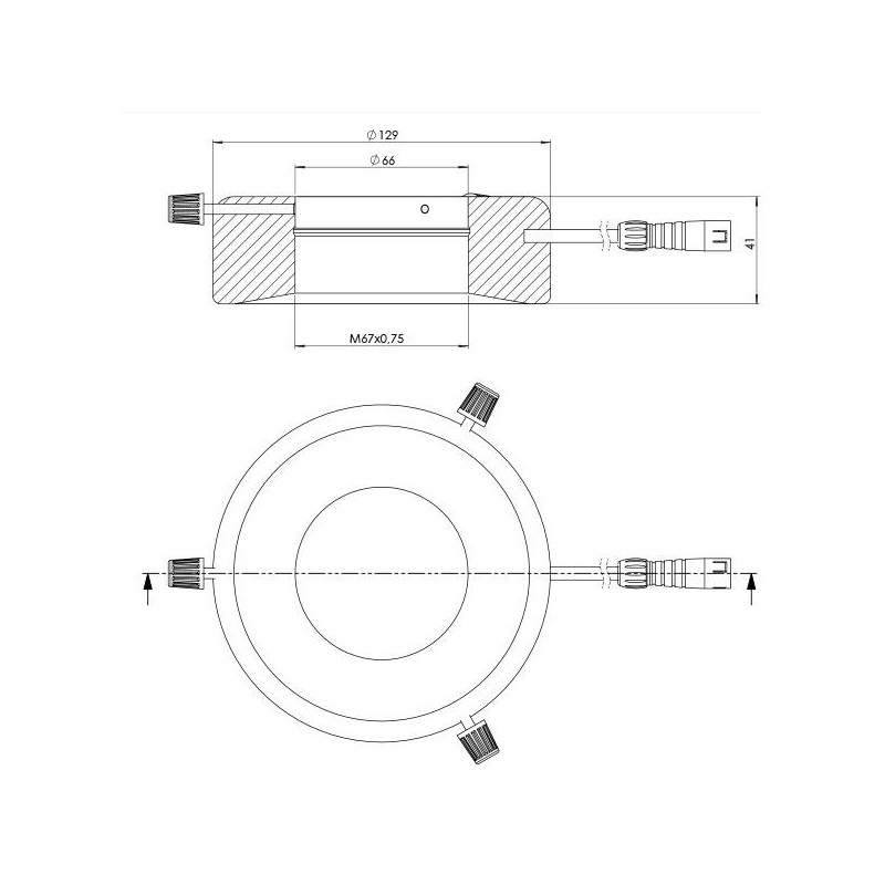 StarLight Opto-Electronics RL12-18f-S4 A, segment, flood, bärnsten (590 nm), Ø 66mm