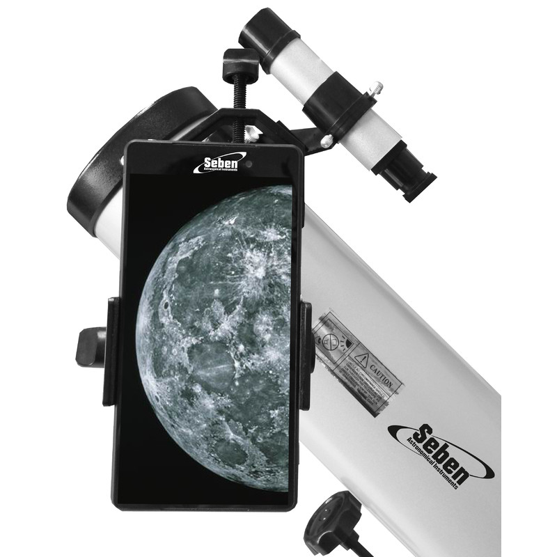 Seben 76-900 EQ2 reflektorteleskop + Smartphone-adapter DKA5 + tillbehörspaket