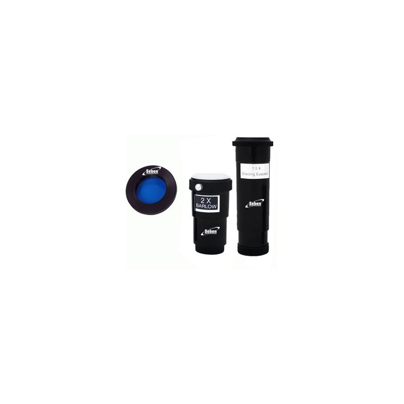 Seben Teleskop 76-900 EQ2 Reflektor + Smartphone-adapter DKA5 + Tillbehör