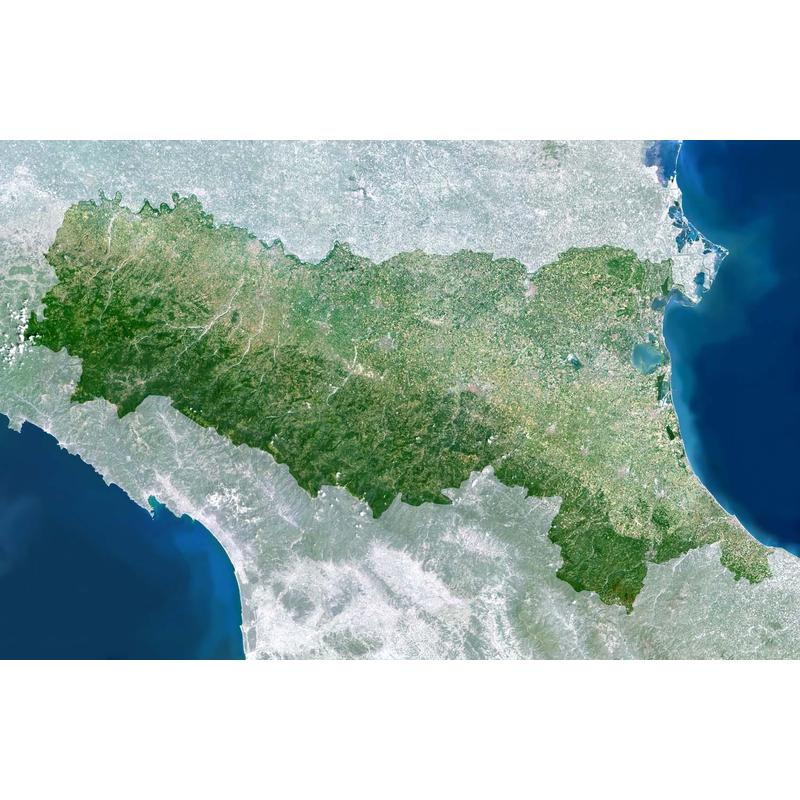 Planet Observer Regionkarta Emilia-Romagna-regionen
