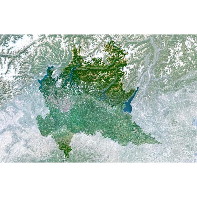 Planet Observer Regionkarta Lombardiet-regionen