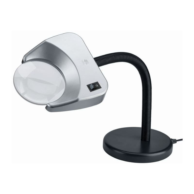 Schweizer Lupp Förstoringslampa Tech-Line LED TISCHFUSS Bifo 4500K, 2x/3X, Ø120/31,5mm, bifokal, bikonvex