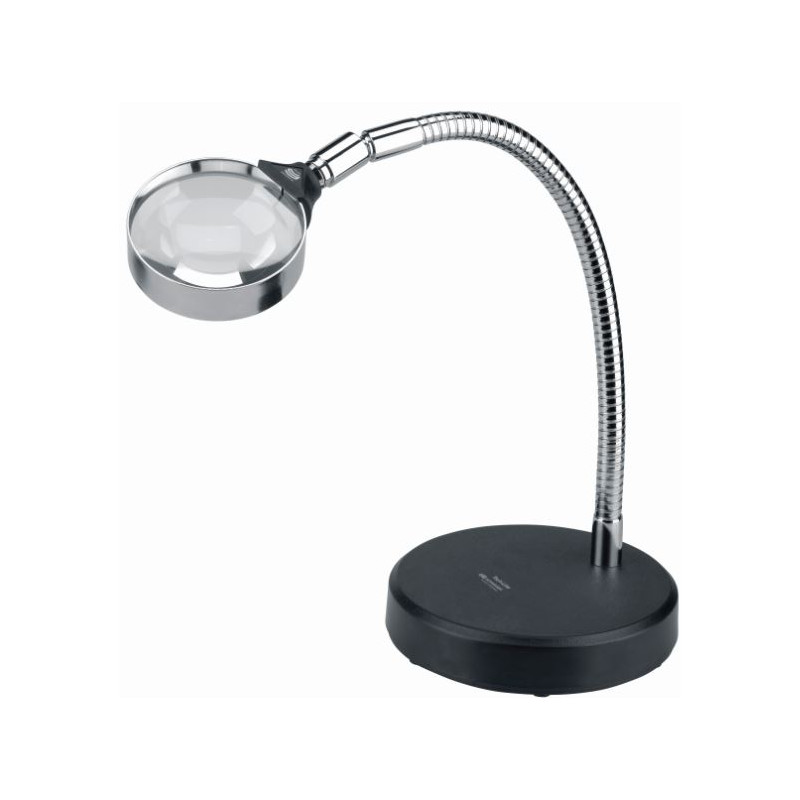 Schweizer Lupp Arbetsstativ förstoringsglas bordsstativ, 3x/Ø75mm, bikonvex