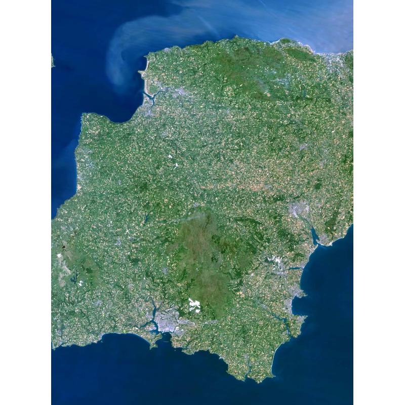 Planet Observer Regionkarta Devon-regionen