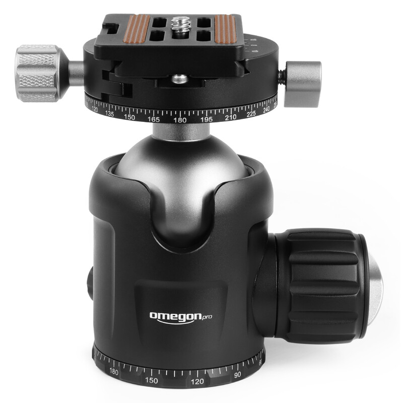 Omegon Pro 32 mm Kolfiber-trebensstativ inkl. Kulhuvud