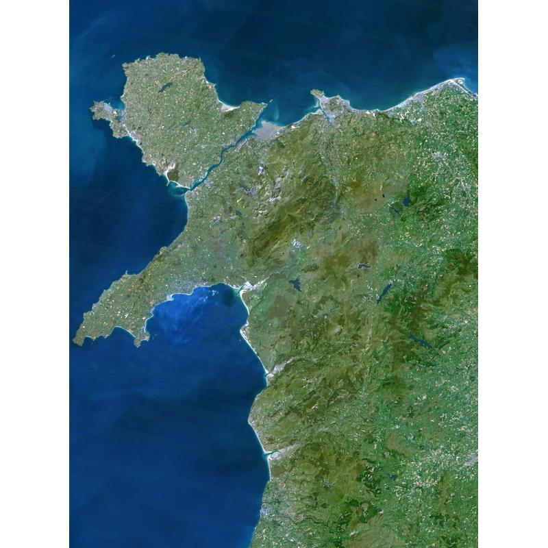 Planet Observer Regionkarta Region nordvästra Wales