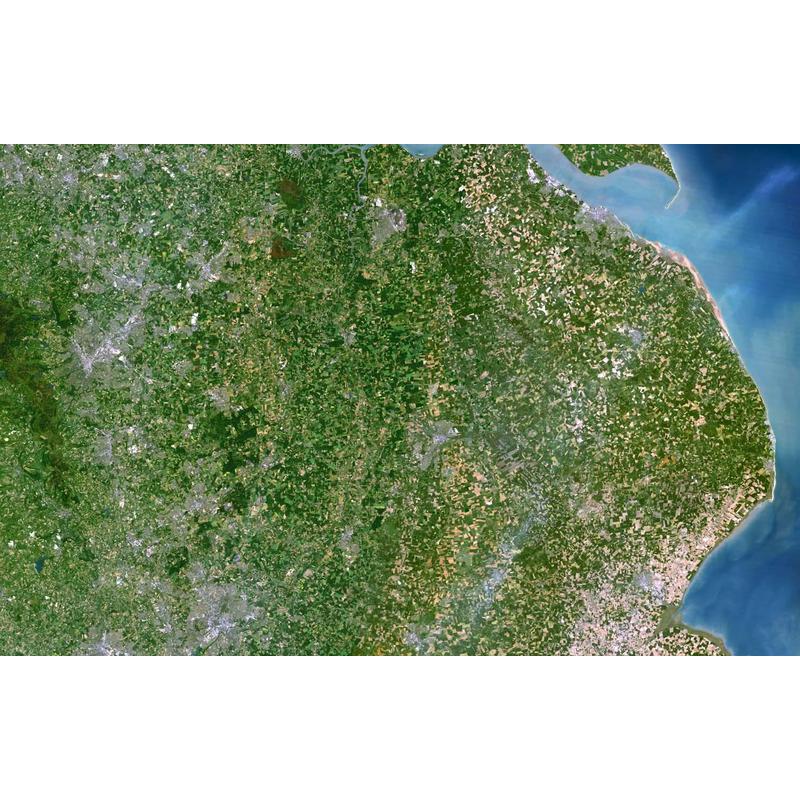 Planet Observer Regionkarta Nottinghamshire-regionen