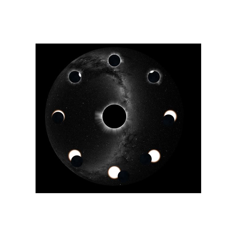 astrial Slide för Sega Homestar Planetarium Total solförmörkelse