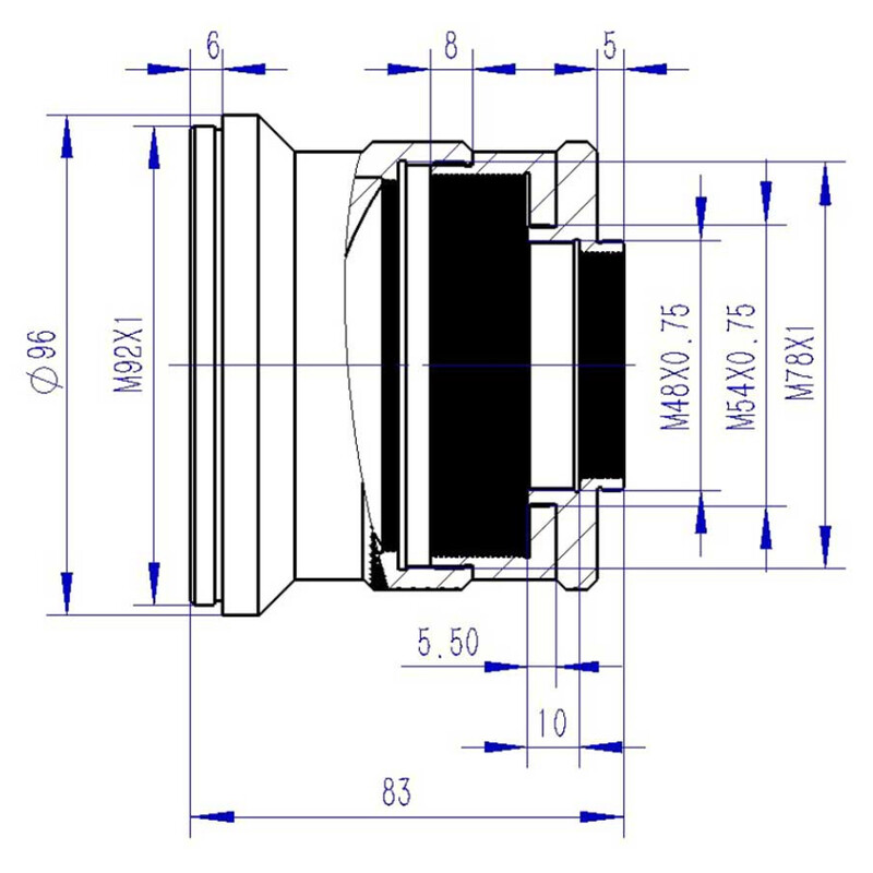 TS Optics Flattener 1,0x M92