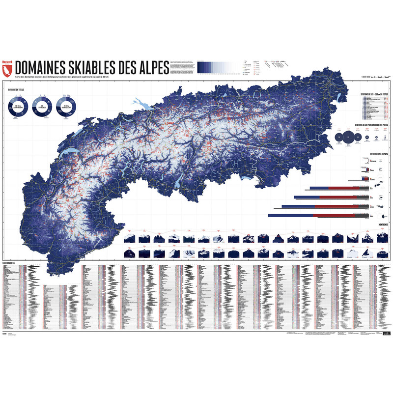 Marmota Maps Regionkarta Alpina kartan 630 skidorter (franska)
