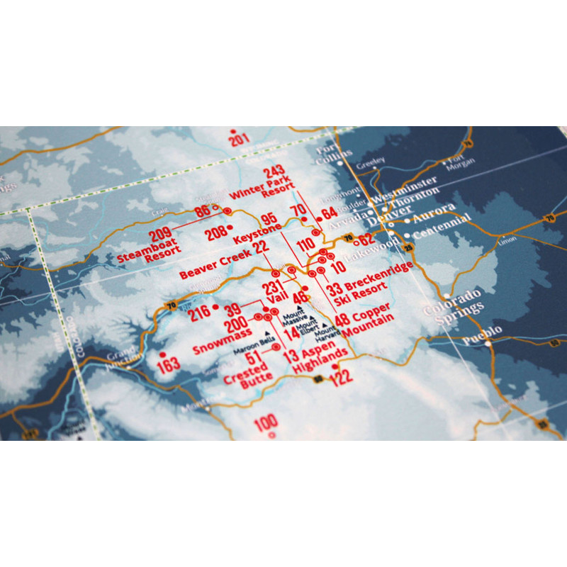 Marmota Maps Regionkarta Ski Resorts of the West