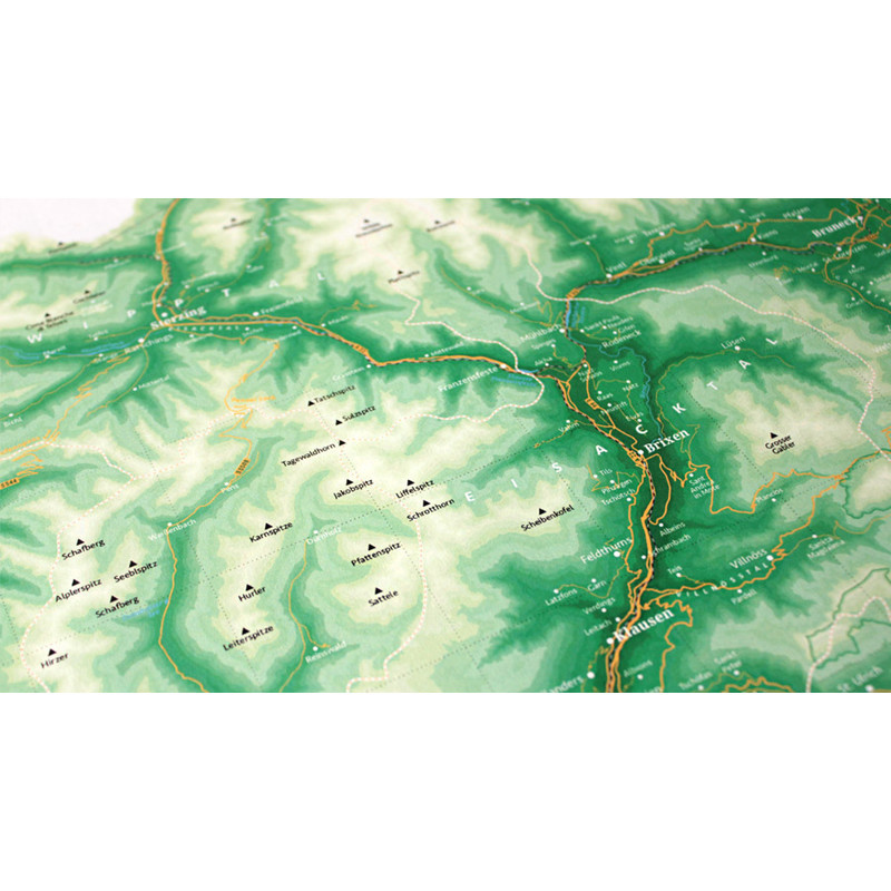 Marmota Maps Regionkarta Sydtyrolen Berg Grön