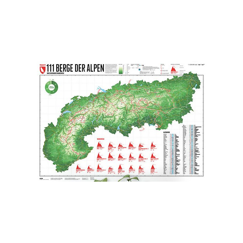 Marmota Maps Regionkarta Alpkarta 111 berg och 20 vandringsleder