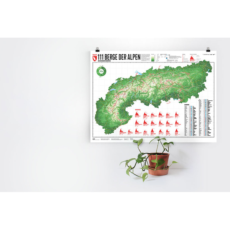 Marmota Maps Regionkarta Alpkarta 111 berg och 20 vandringsleder