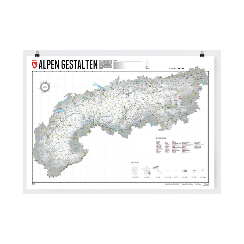 Marmota Maps Regionkarta Utforma Alperna (100x70cm)