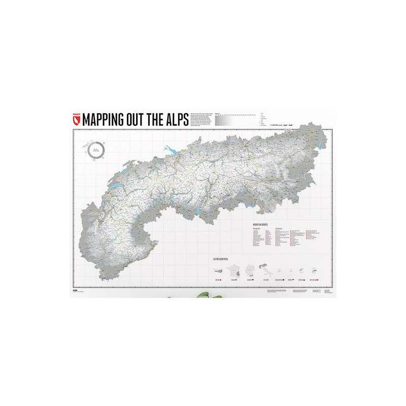 Marmota Maps Regionkarta Kartläggning av Alperna (Engelska)