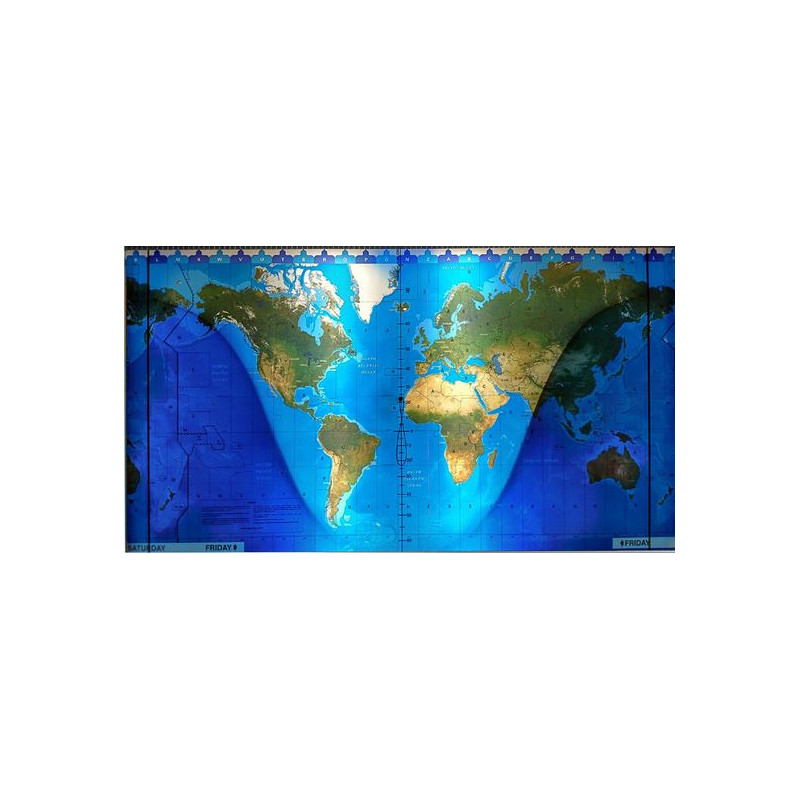 Geochron Ersättningsvärldskarta (topografisk)
