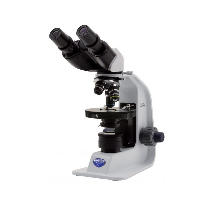 Optika Mikroskop B-150P-BRPL, bino, pol, platt, batteri, 400x