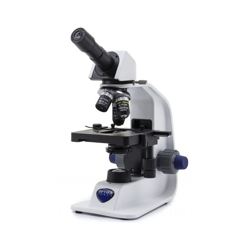 Optika Mikroskop B-152R-PL, mono, platt, uppladdningsbart batteri, 400x