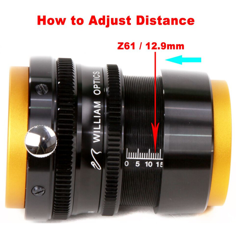 William Optics Flattener Flat61A för ZenithStar 61