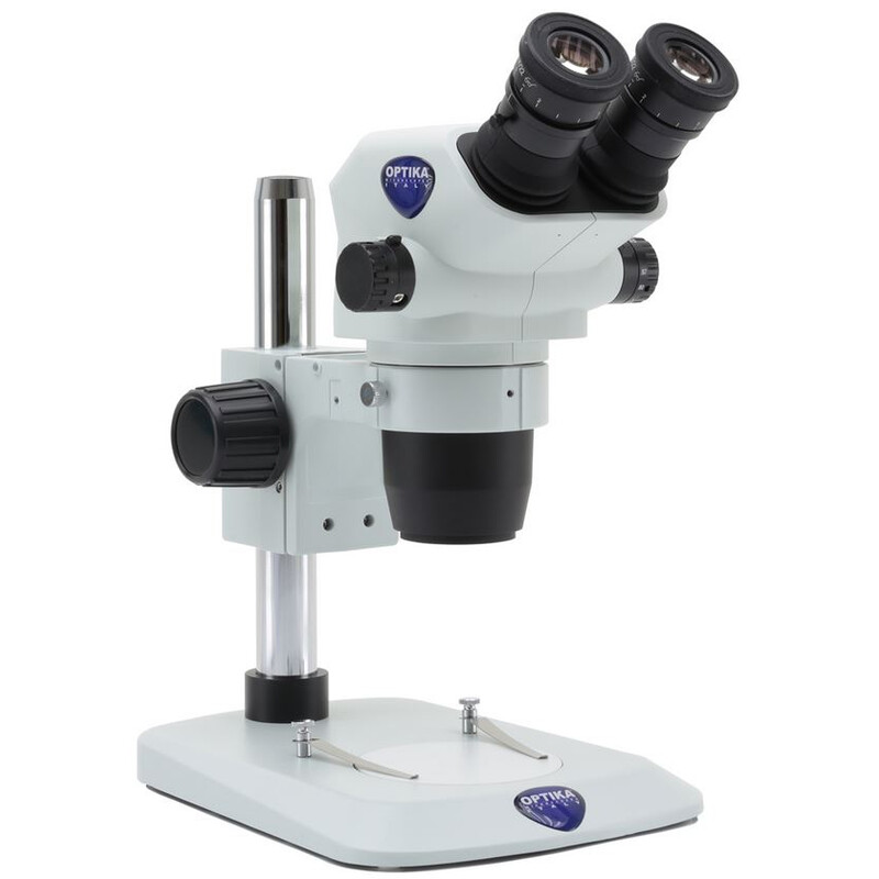 Optika Zoom-stereomikroskop SZO-1, bino, 6,7-45x, Pelarstativ, utan belysning