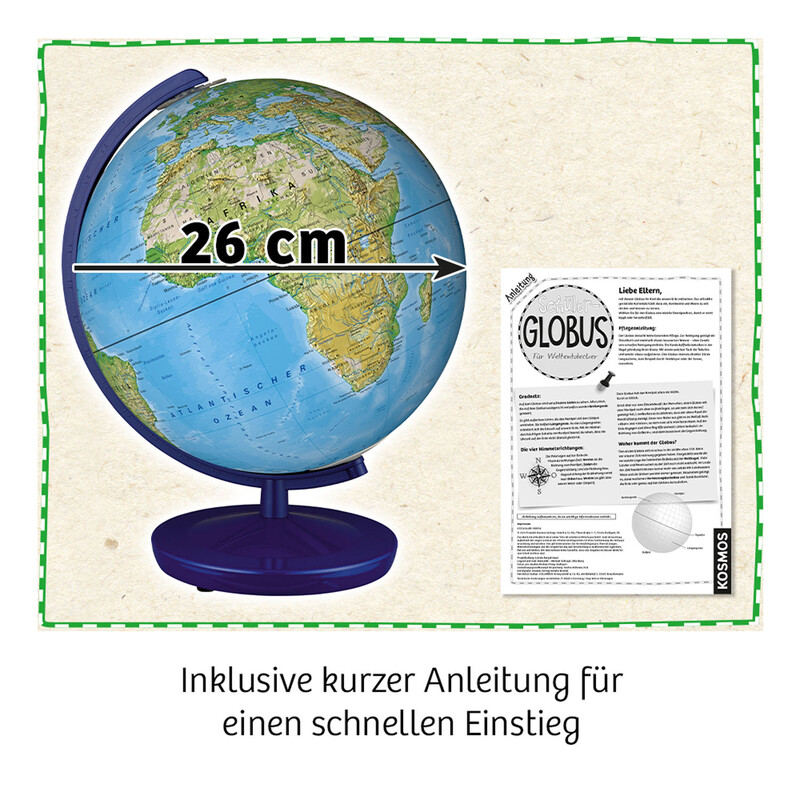 Kosmos Verlag Barnglob Schülerglobus physisch 26cm