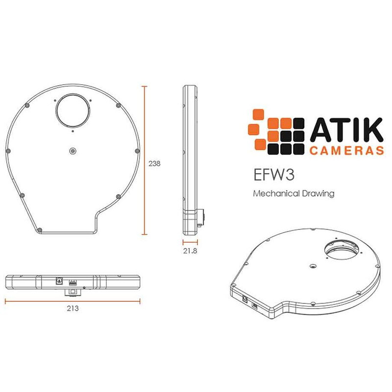 Atik EFW3 7x 2" elektroniskt filterhjul