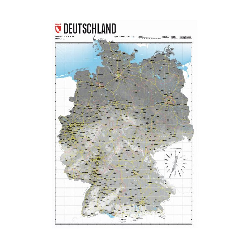 Marmota Maps Karta Deutschlandkarte Map Grey