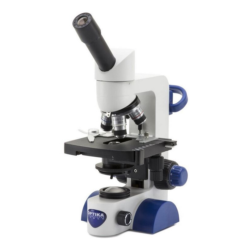 Optika Mikroskop B-65, mono, 40-1000x, LED, batteri, cross-stage