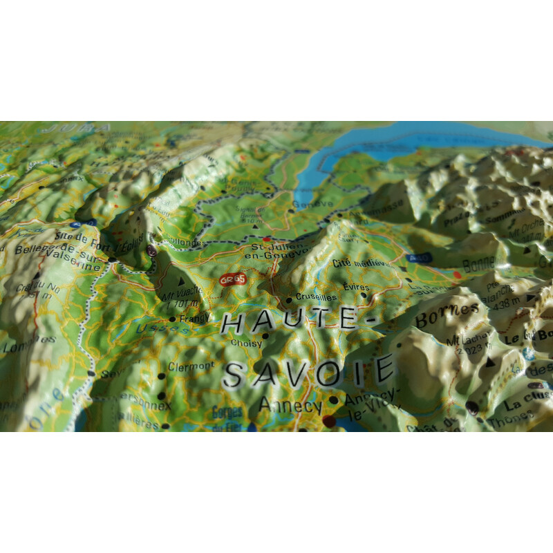 3Dmap Regionkarta Les Alpes Françaises et ses massifs alpins
