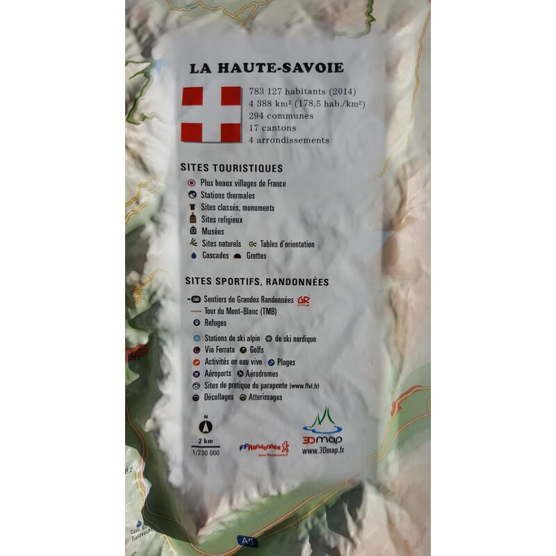 3Dmap Regionkarta La Haute Savoie