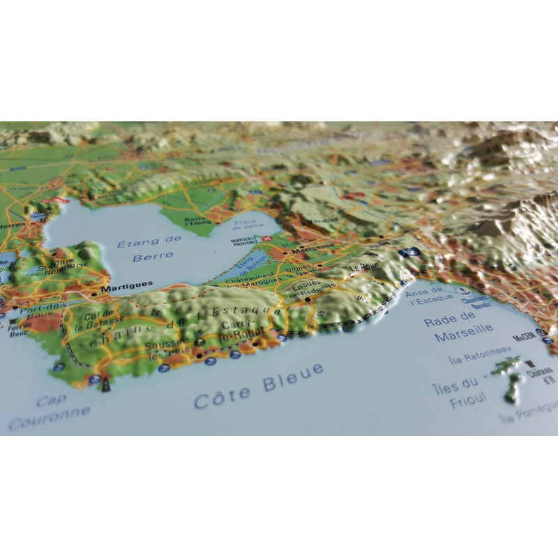 3Dmap Regionkarta Les Massifs de Provence