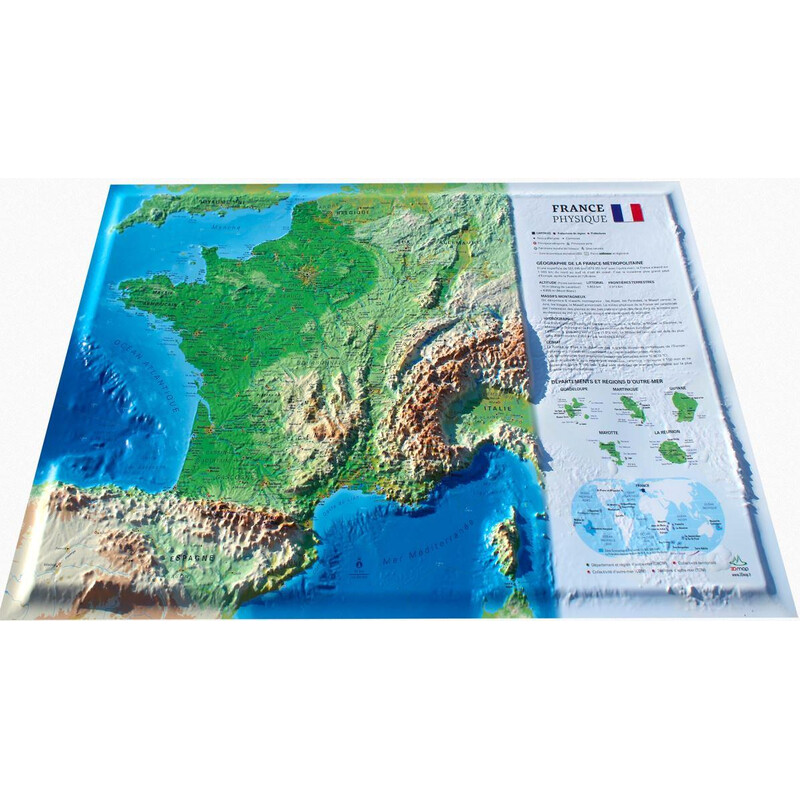 3Dmap Karta La France Physique (petite)