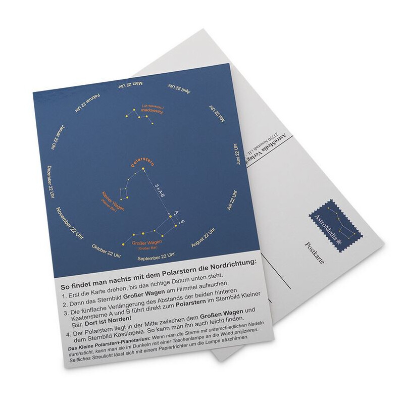 AstroMedia Stjärnkarta Polarsternfinder Postkarte