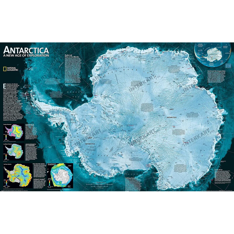 National Geographic Kontinentkarta Antarktis (79 x 51 cm)