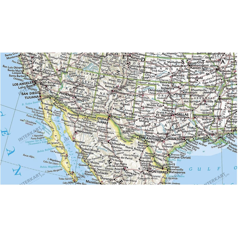 National Geographic Kontinentkarta Amerika politisk ( 61 x 76 cm)